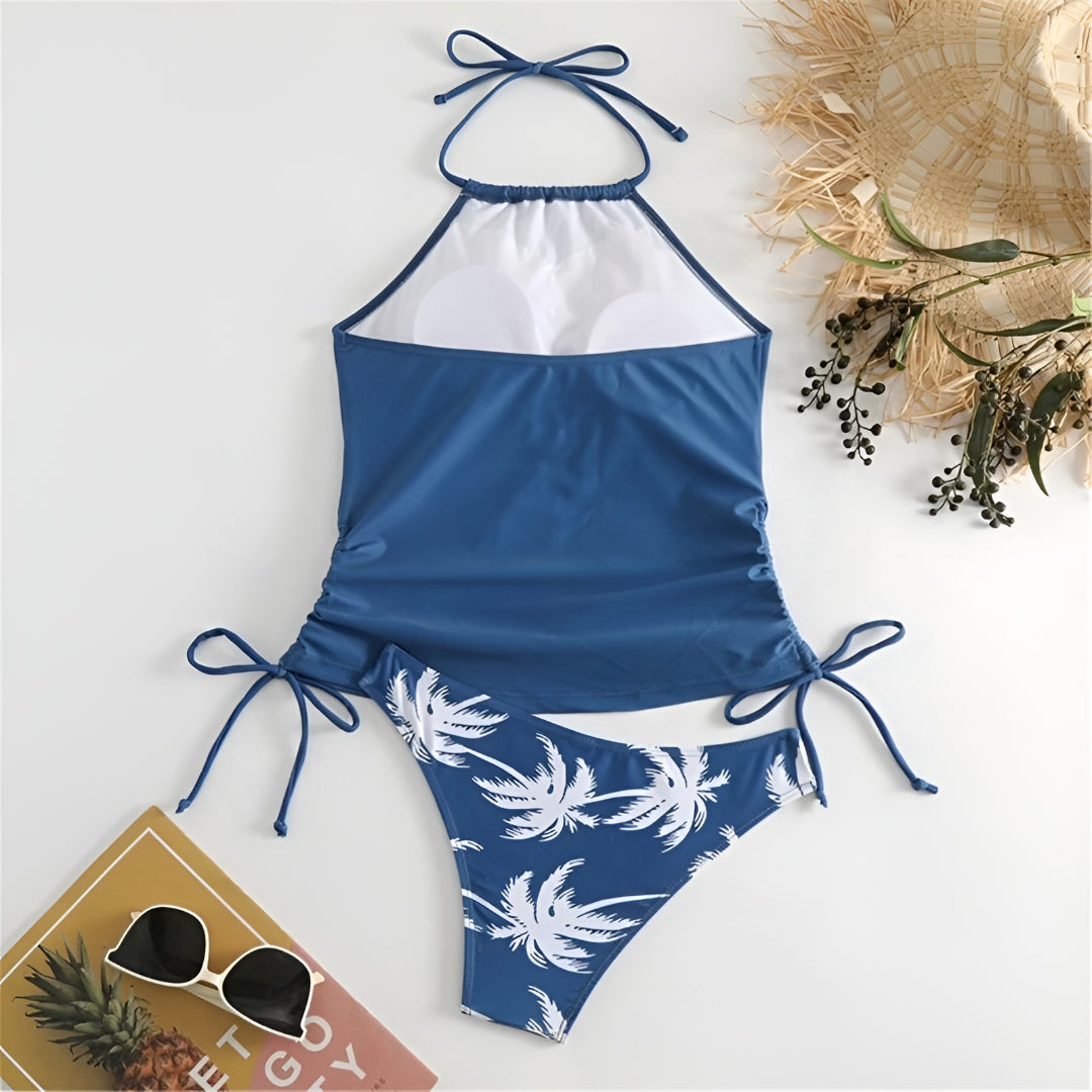Women's Halter Tankini Swimsuit Two Piece Beach Swimwear