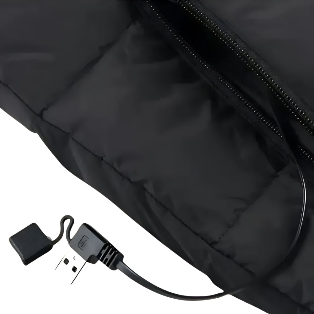 Women's Heated Vest Quilted Electric Heating Stand Collar Zipper Pockets Lightweight