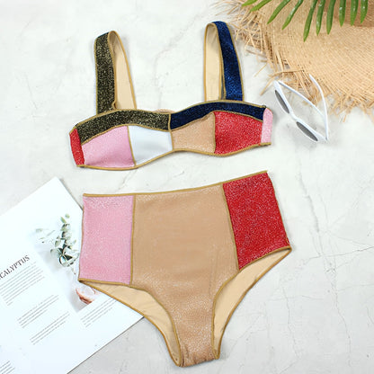 Women's High Waisted Bikini Set Two Piece Beach Swimwear
