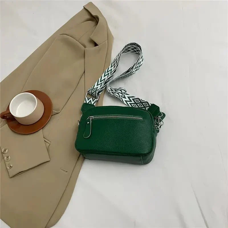Women's Leather Shoulder Bag Crossbody Handbag Large Capacity Adjustable Strap