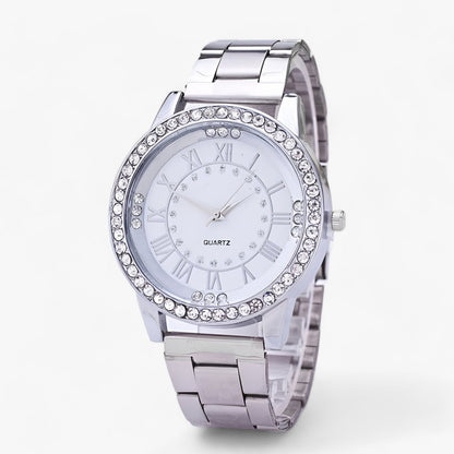 Women’s Luxury Watch Diamond Dial Elegant Wrist Watch with Durable Strap