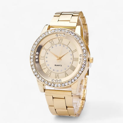 Women’s Luxury Watch Diamond Dial Elegant Wrist Watch with Durable Strap