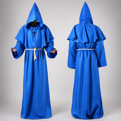 Costume da suora da donna, abito lungo fino ai piedi per Halloween, cosplay e travestimenti