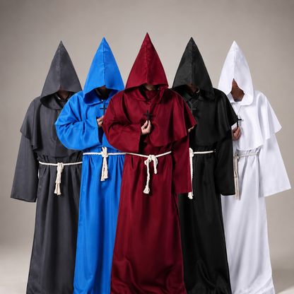 Costume da suora da donna, abito lungo fino ai piedi per Halloween, cosplay e travestimenti