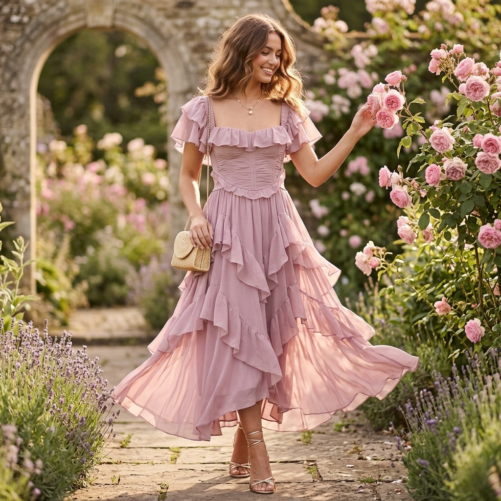 Women's Off Shoulder Ruffle Maxi Dress Party Evening Wear