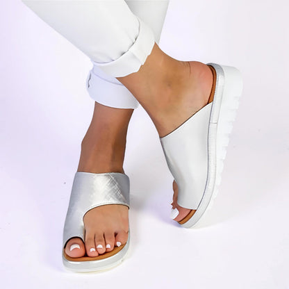 Women's Open Toe Slip On Flat Walking Sandals