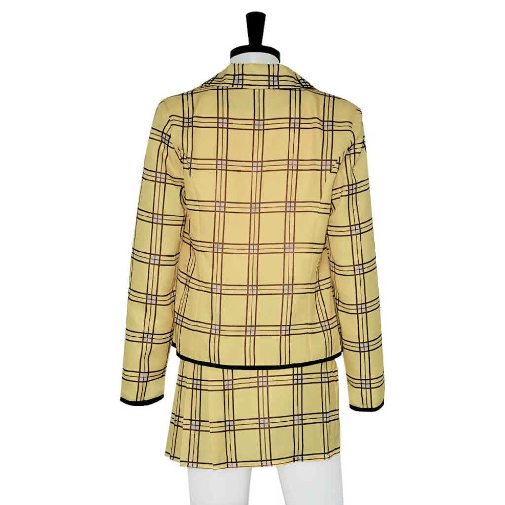 Women's Plaid Blazer and Skirt Costume Set Stylish Party Outfit