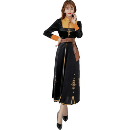 Women's Princess Halloween Costume Dress Flowing Cape Fantasy Outfit