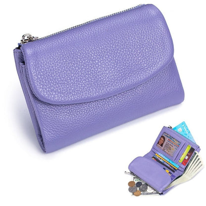 Women's Slim Bifold RFID Wallet With Card And Coin Storage