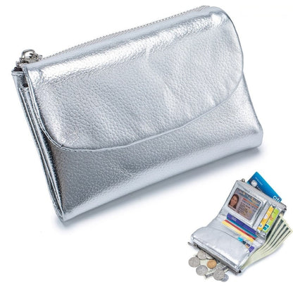 Women's Slim Bifold RFID Wallet With Card And Coin Storage