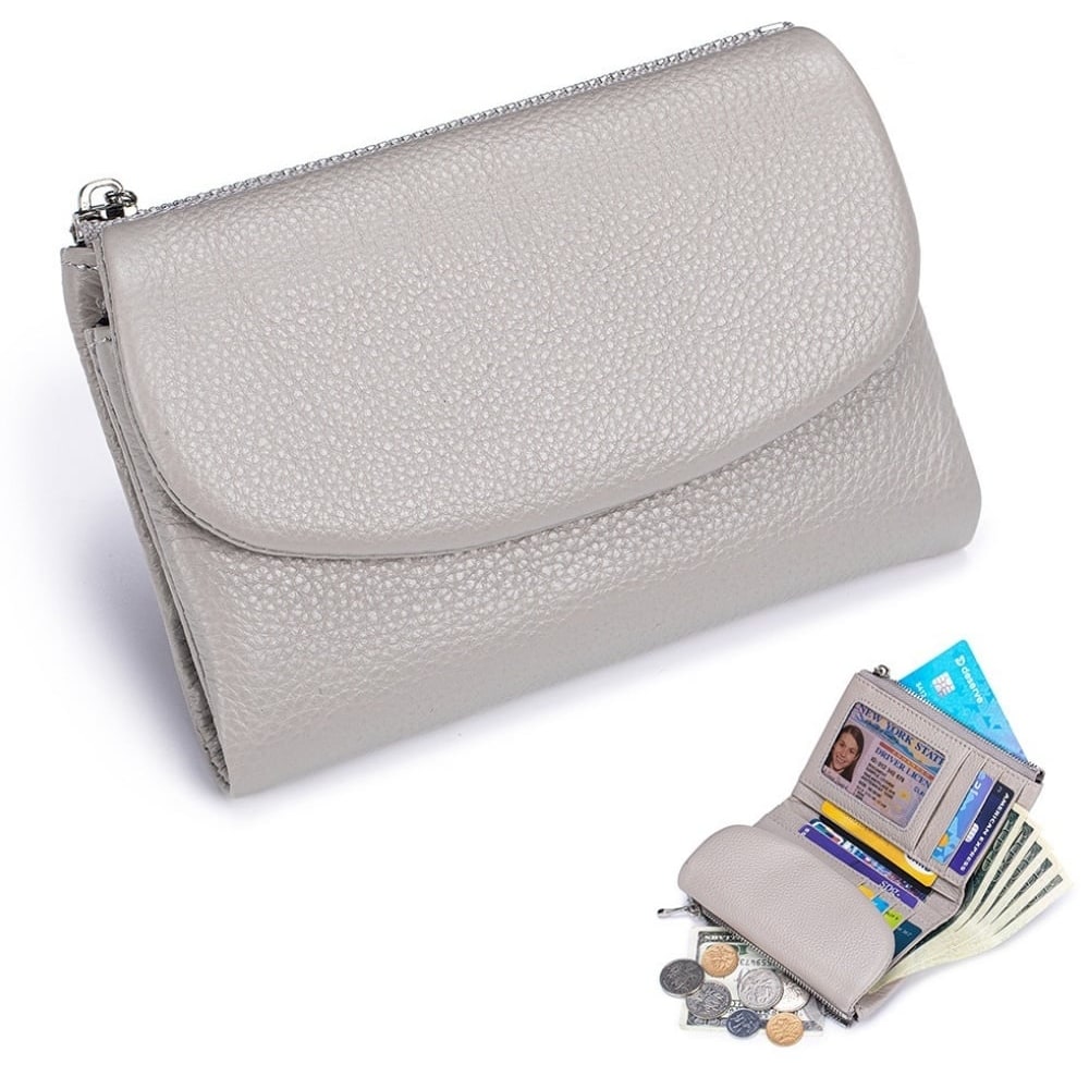 Women's Slim Bifold RFID Wallet With Card And Coin Storage