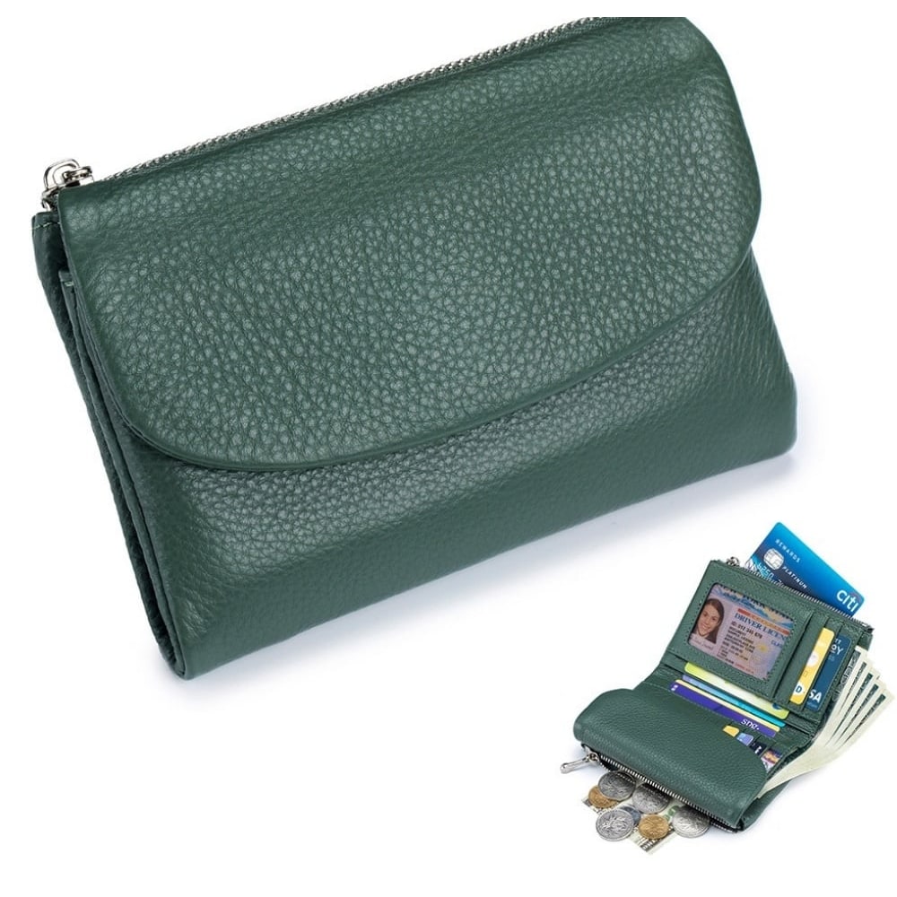 Women's Slim Bifold RFID Wallet With Card And Coin Storage