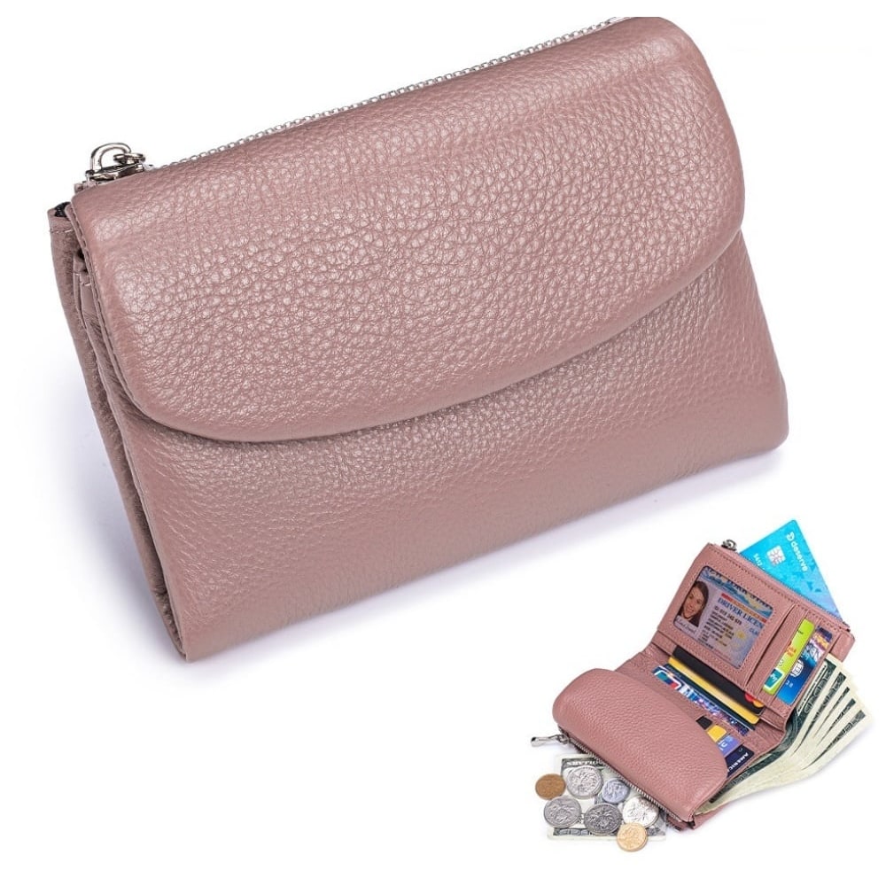 Women's Slim Bifold RFID Wallet With Card And Coin Storage