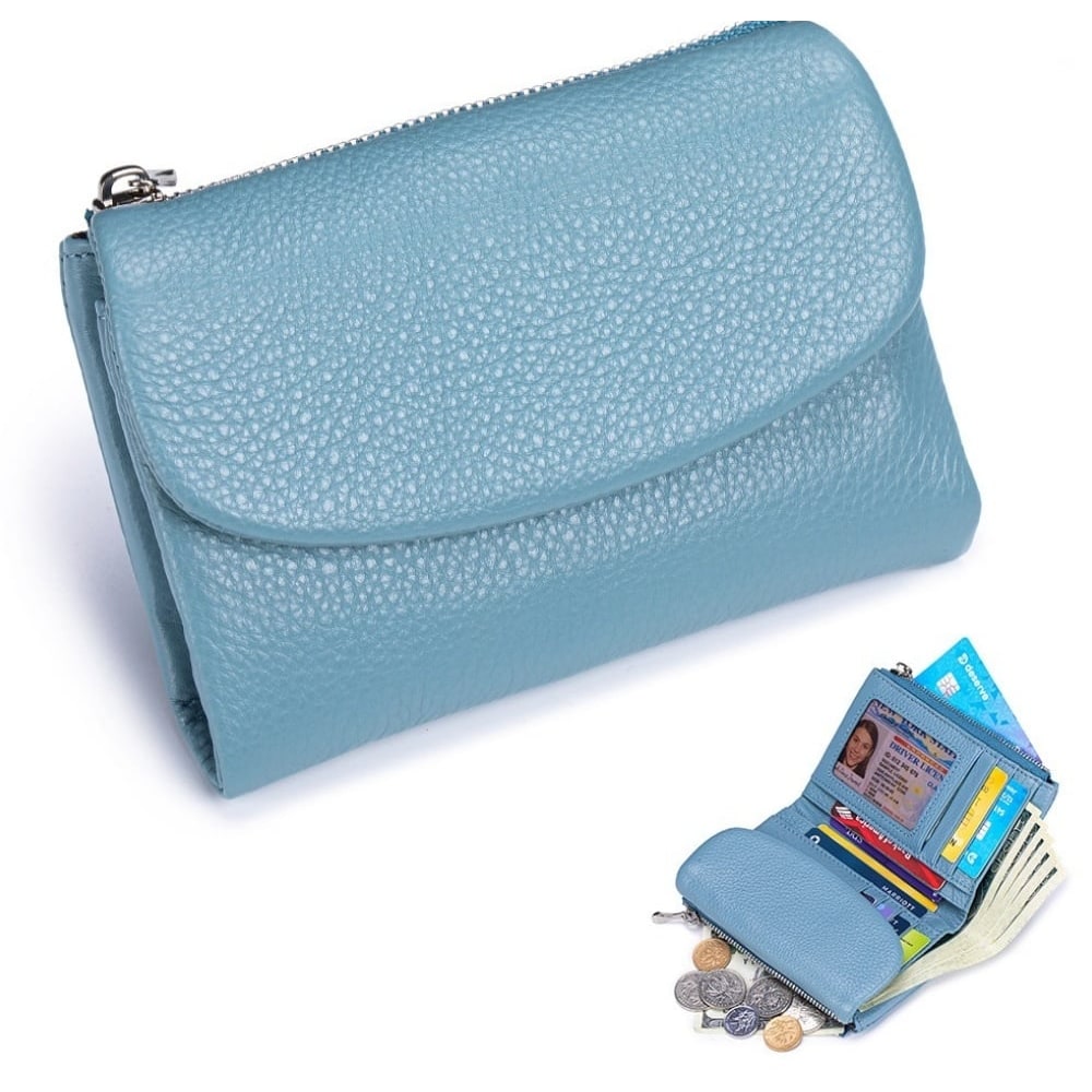 Women's Slim Bifold RFID Wallet With Card And Coin Storage