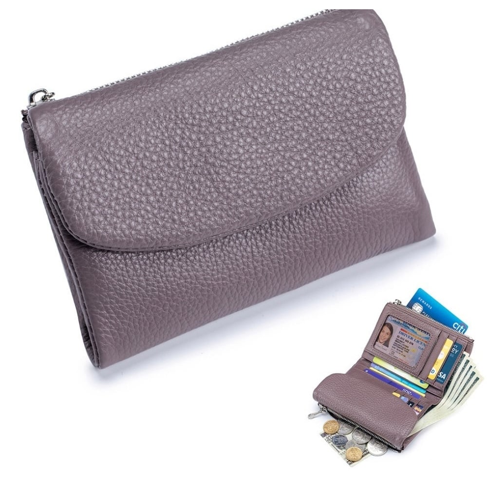 Women's Slim Bifold RFID Wallet With Card And Coin Storage