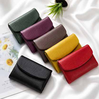 Women's Slim Bifold RFID Wallet With Card And Coin Storage
