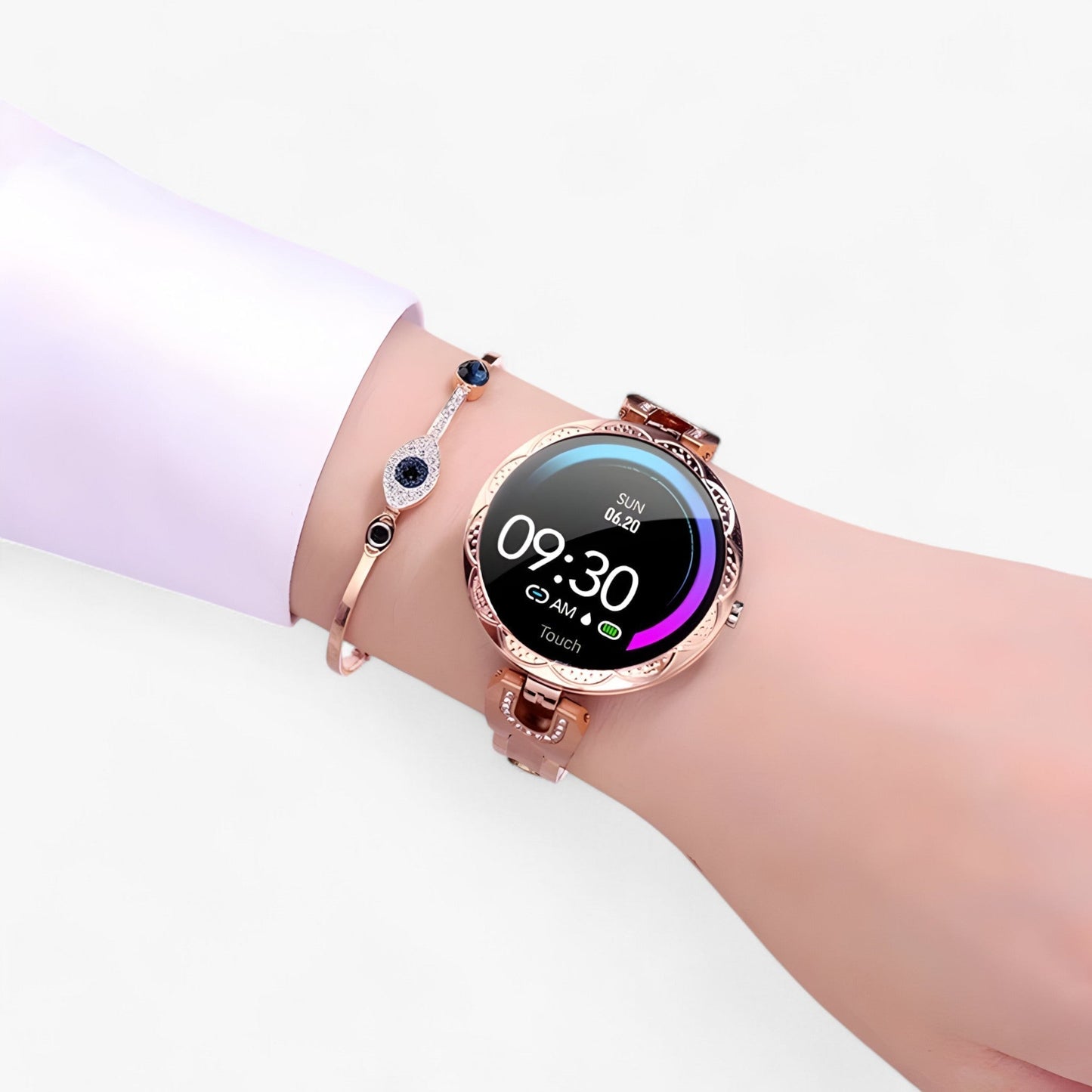 Womens Smartwatch Fitness Tracker Waterproof Elegant Health Monitor
