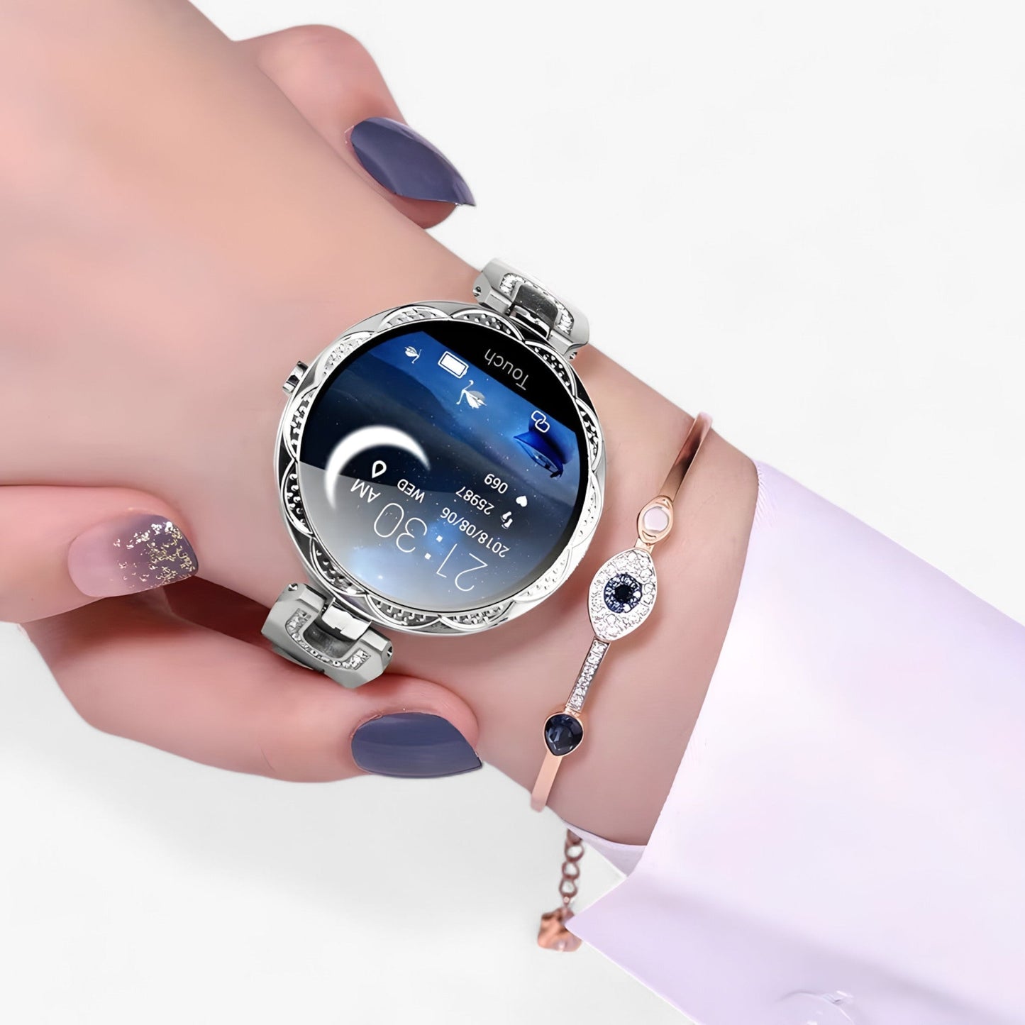 Womens Smartwatch Fitness Tracker Waterproof Elegant Health Monitor