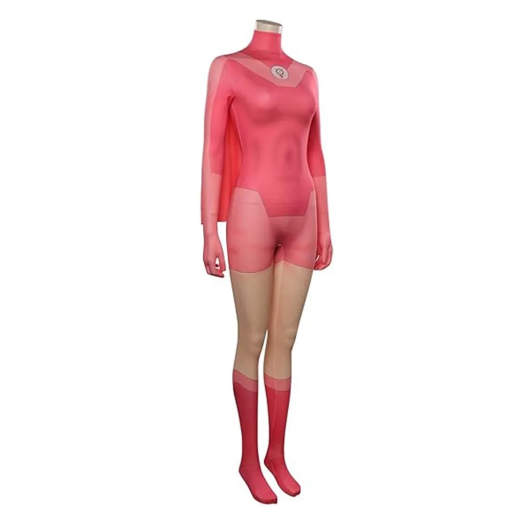 Superheltekostume til kvinder som jumpsuit med kappe, halloweenoutfit