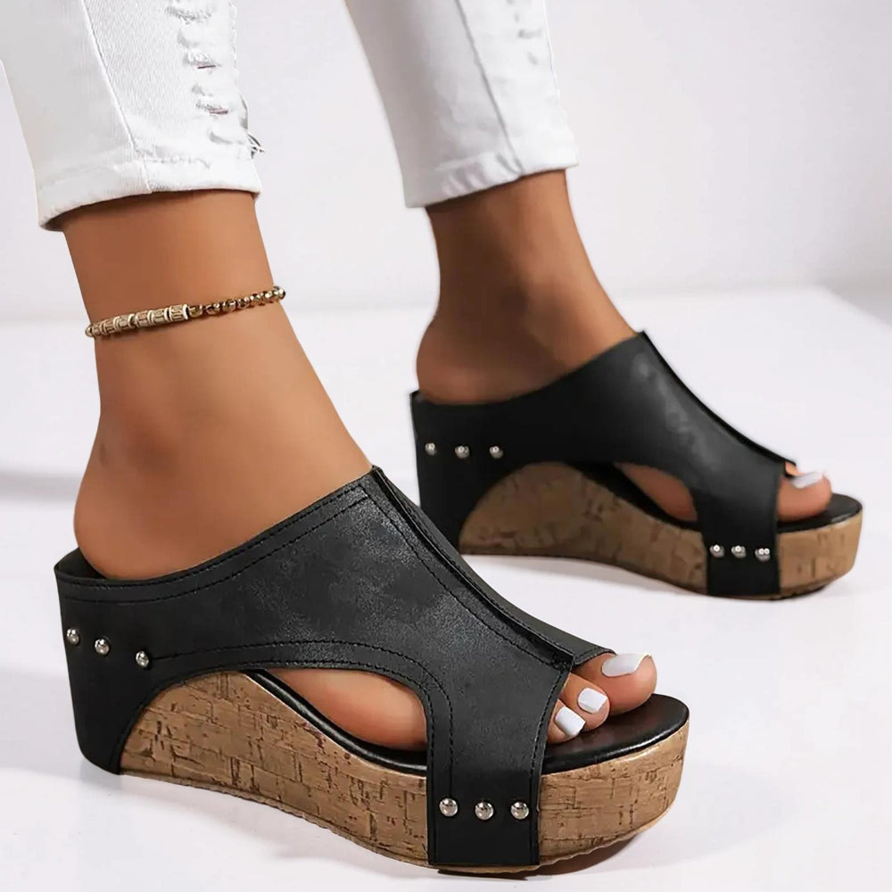 Women's Wedge Platform Slip On Sandals Casual Summer Shoes