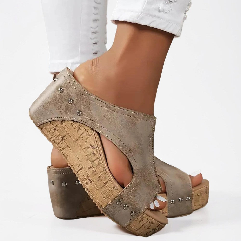 Women's Wedge Platform Slip On Sandals Casual Summer Shoes