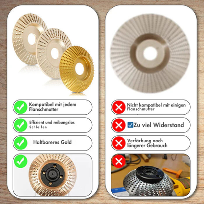 Wood Carving Grinding Disc Angle Grinder Wood Shaping Polishing Wheel for Woodworking