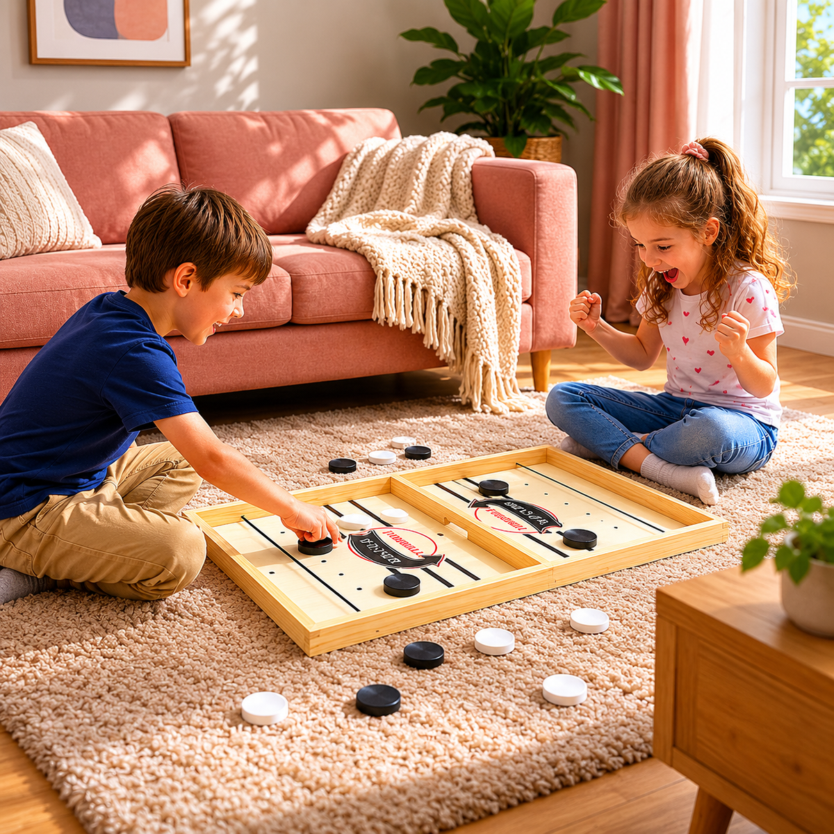 Wooden Catapult Tabletop Game for Family Play