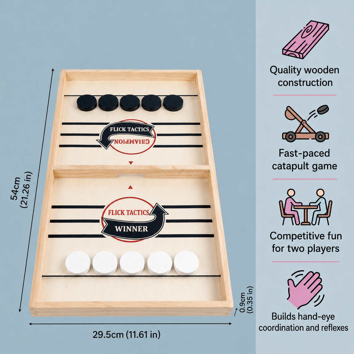 Wooden Catapult Tabletop Game for Family Play