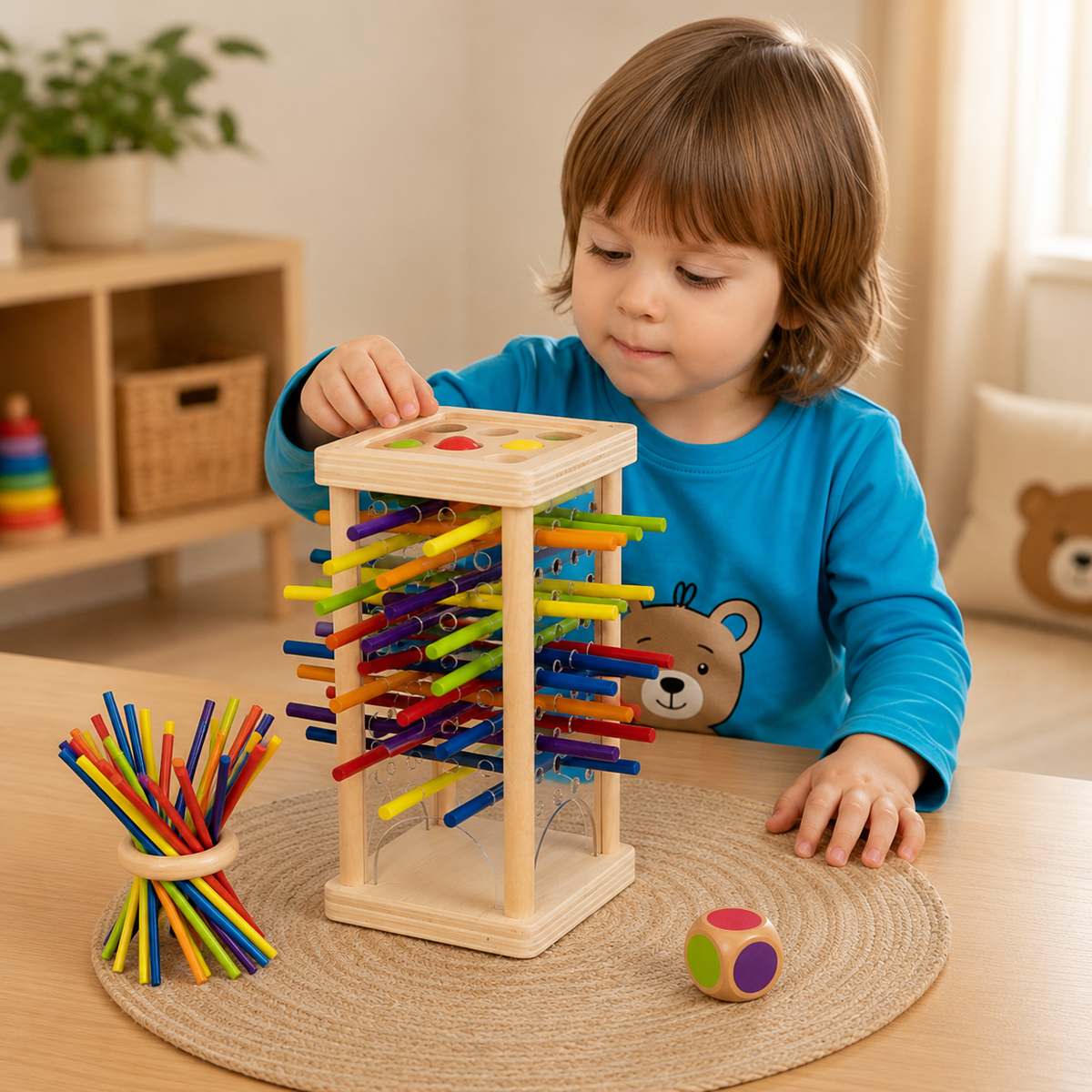 Wooden Color Matching Concentration Game for Kids