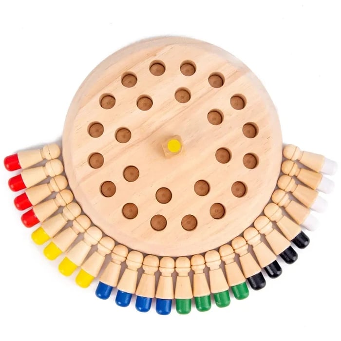 Wooden Memory Match Stick Chess Game Educational Brain Training Board Game for Kids and Family