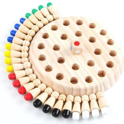 Wooden Memory Match Stick Chess Game Educational Brain Training Board Game for Kids and Family