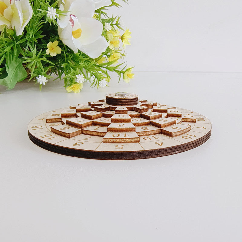 Wooden Ring Puzzle Brain Teaser with Laser Engraved Numbers Precision Logic Puzzle Game