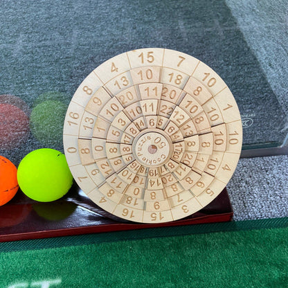 Wooden Ring Puzzle Brain Teaser with Laser Engraved Numbers Precision Logic Puzzle Game
