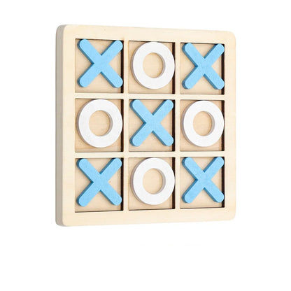 Wooden Tic Tac Toe Game Board Family Strategy Game for Kids and Adults