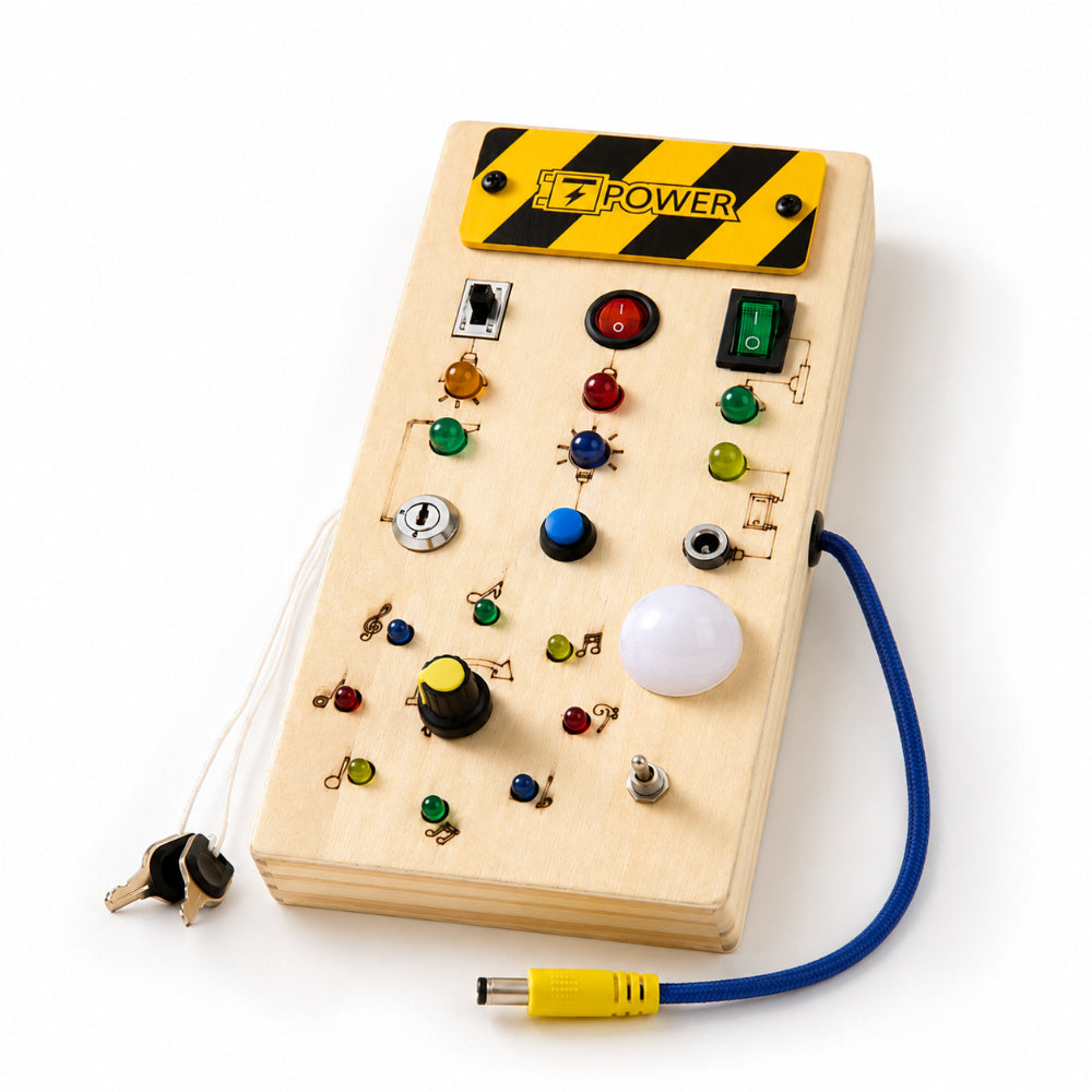 Wooden Toddler Busy Board Sensory Activity Panel