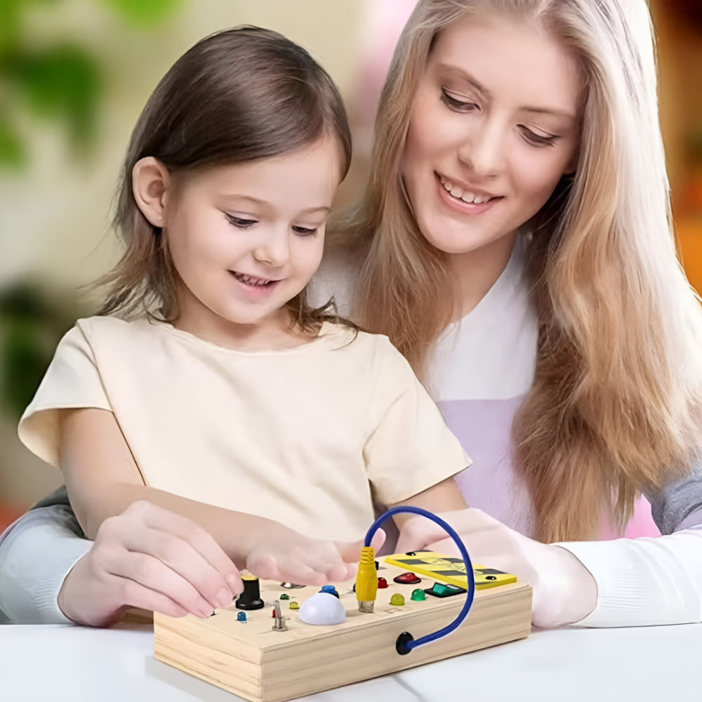 Wooden Toddler Busy Board Sensory Activity Panel