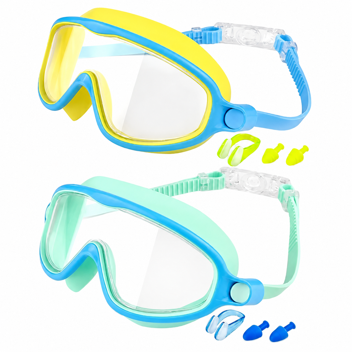 Youth Swimming Goggles with Adjustable Strap and Swim Accessories