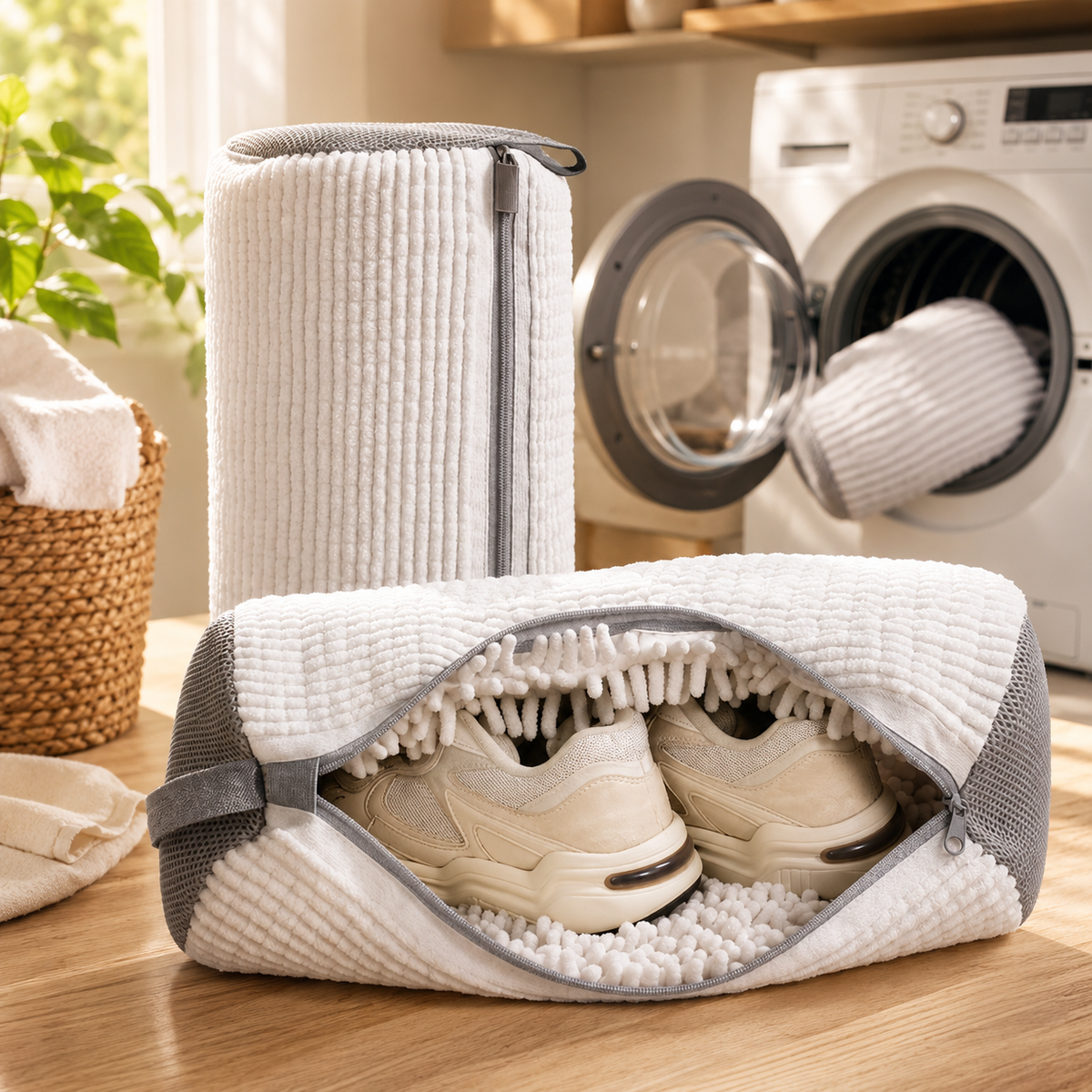 Zippered Shoe Washing Bag For Sneakers And Laundry Care