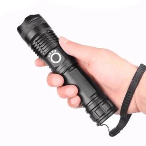 Torcia LED ricaricabile XHP50.2, 90000 lumen, con zoom