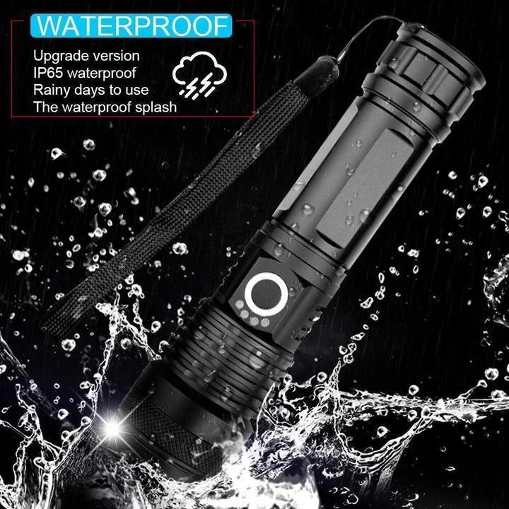 Torcia LED ricaricabile XHP50.2, 90000 lumen, con zoom