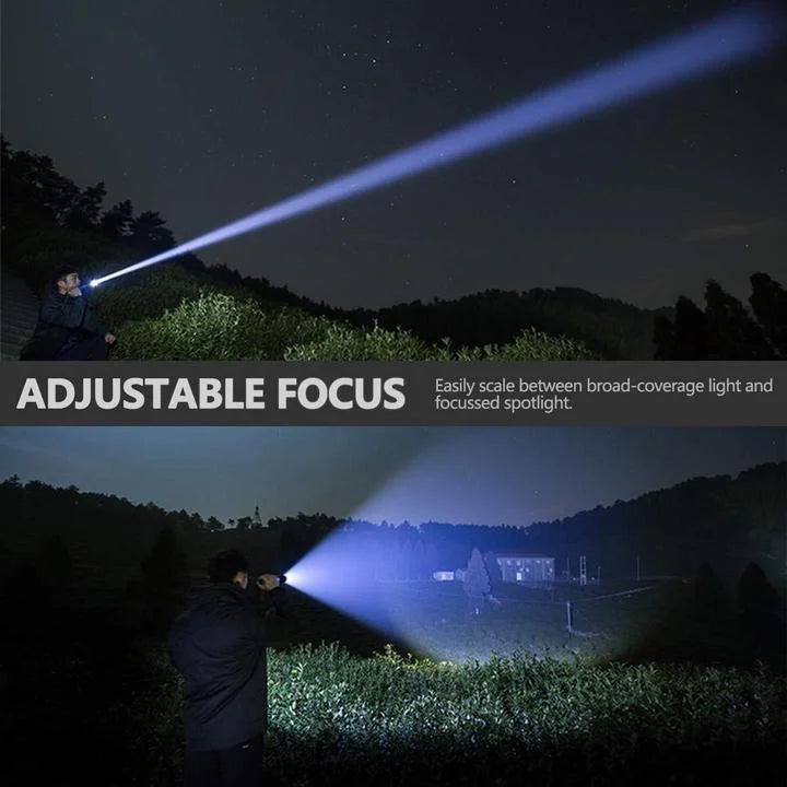 Torcia LED ricaricabile XHP50.2, 90000 lumen, con zoom